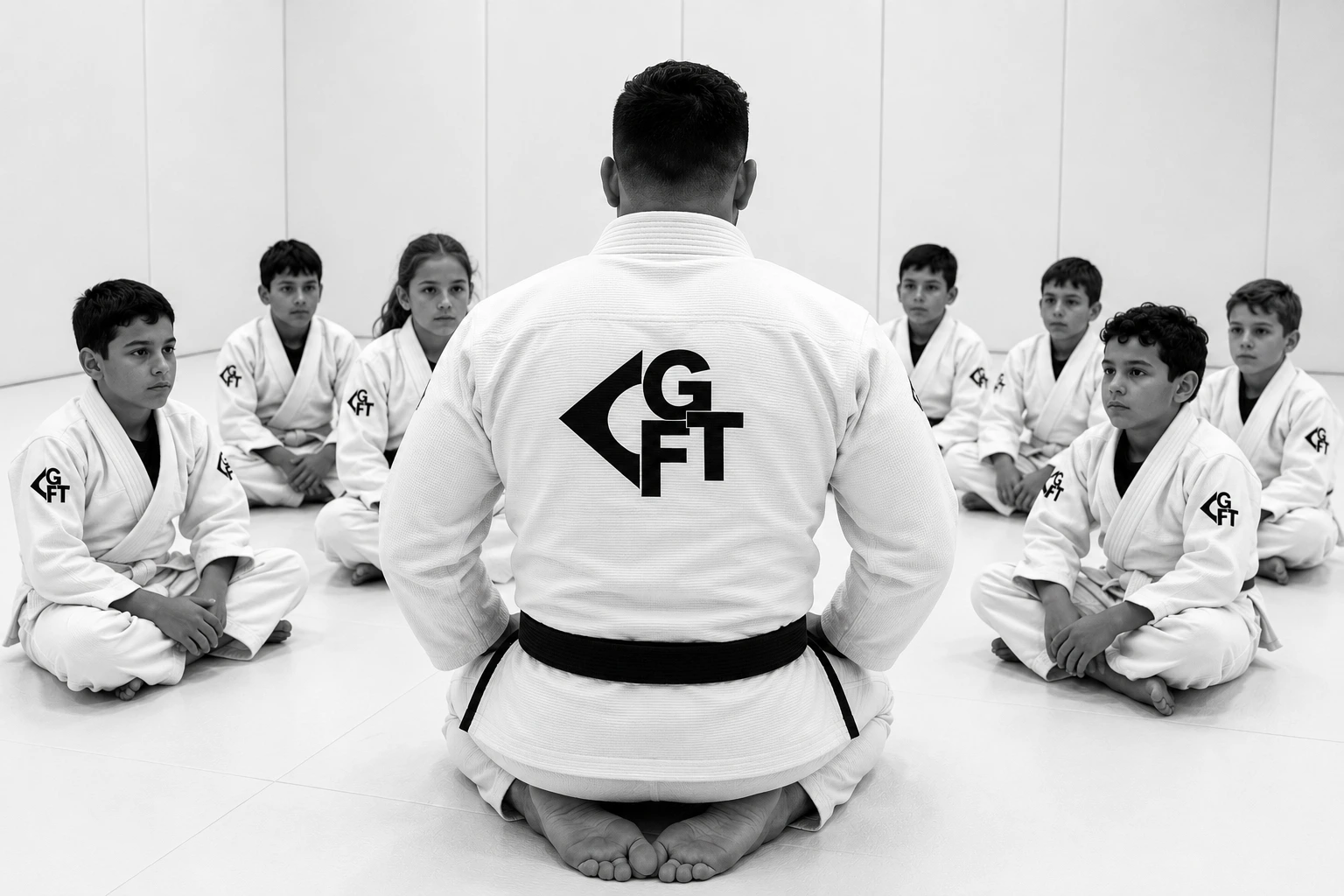 Kids learning Brazilian Jiu-Jitsu